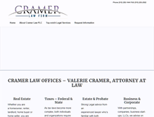 Tablet Screenshot of cramerlawplc.com